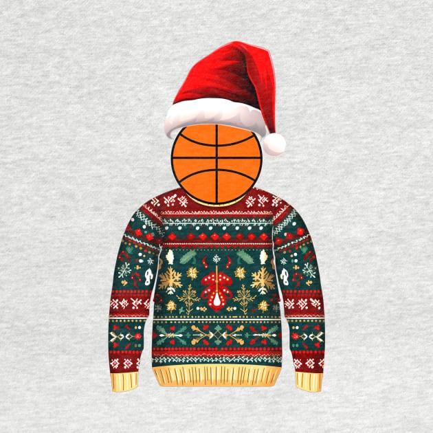 Ugly Christmas Sweater Basketball #1 by Butterfly Venom